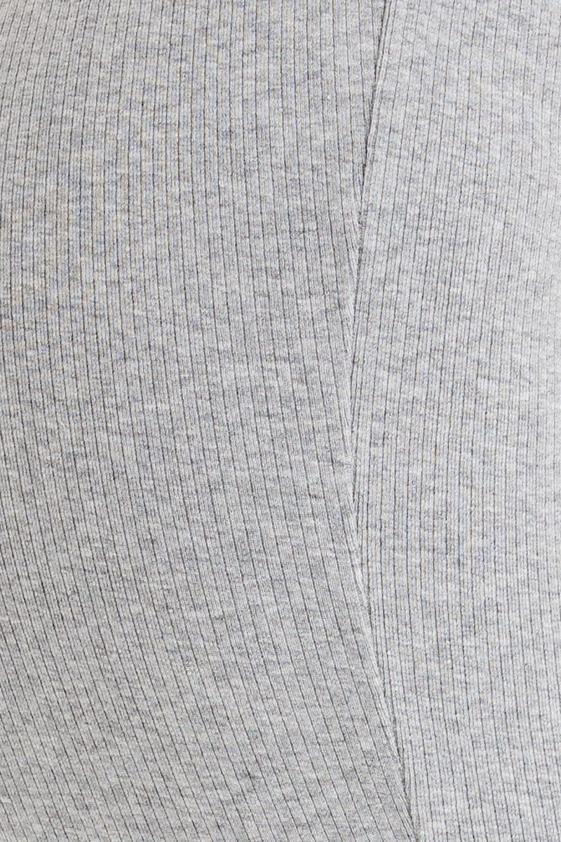 Grey Biker Shorts High Rise