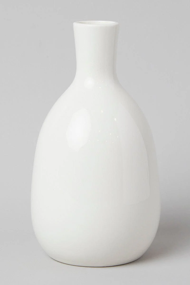 White Abstract Face Vase