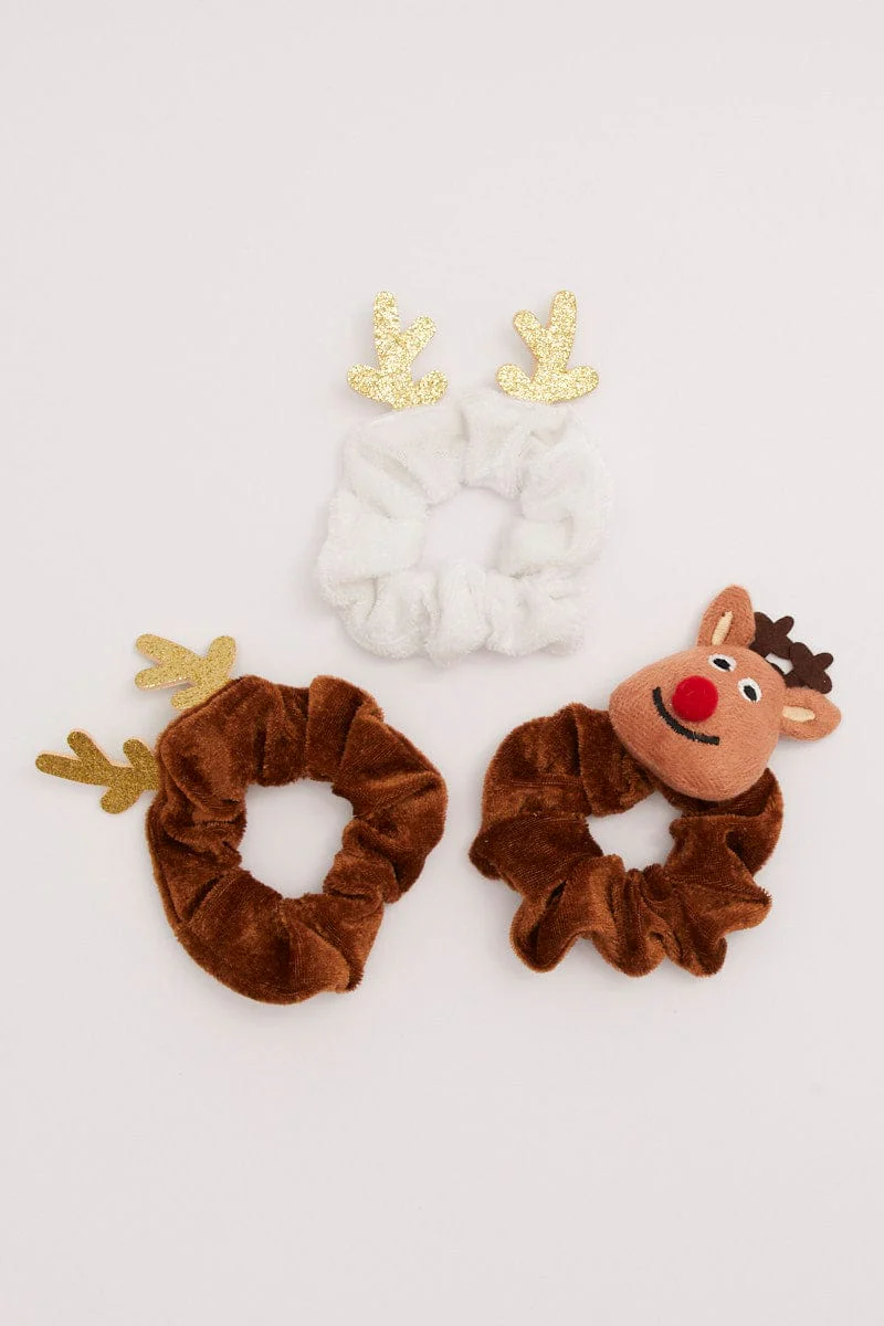 Multi Christmas Scrunchies