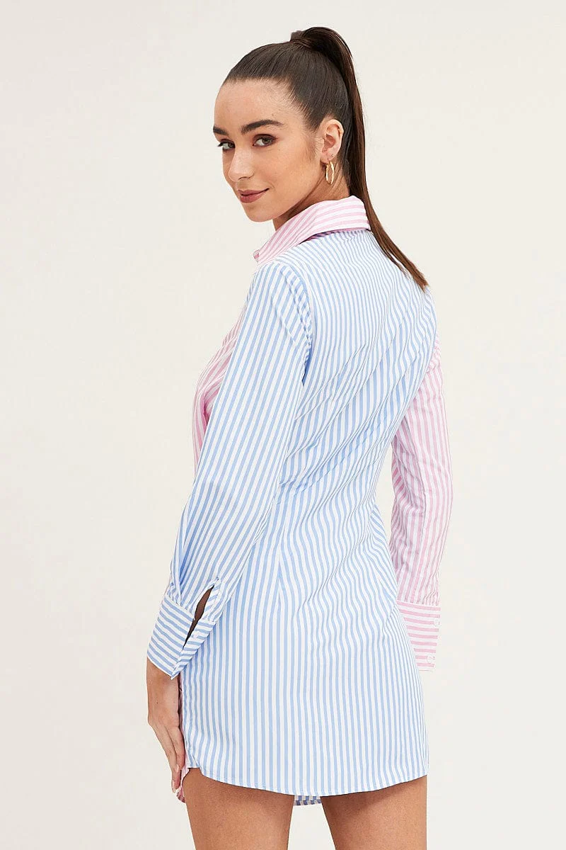 Stripe Shirt Dress Long Sleeve