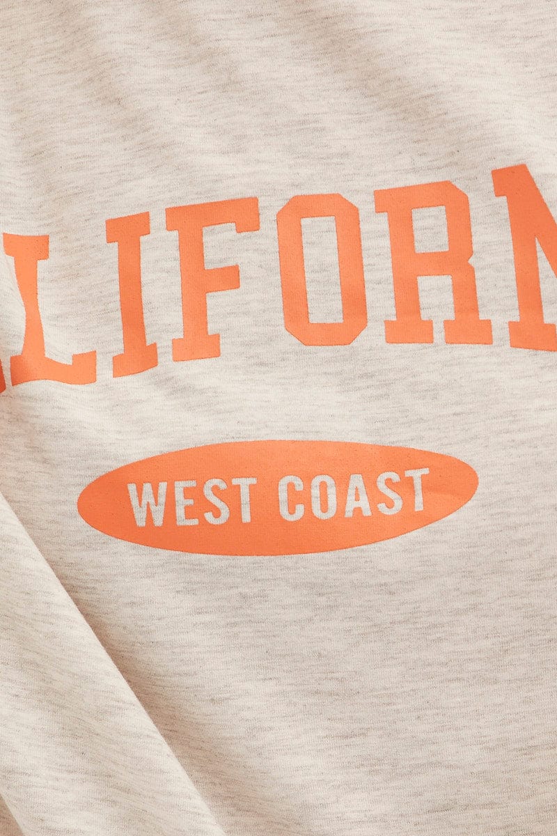 Orange Graphic T And Biker Shorts Set