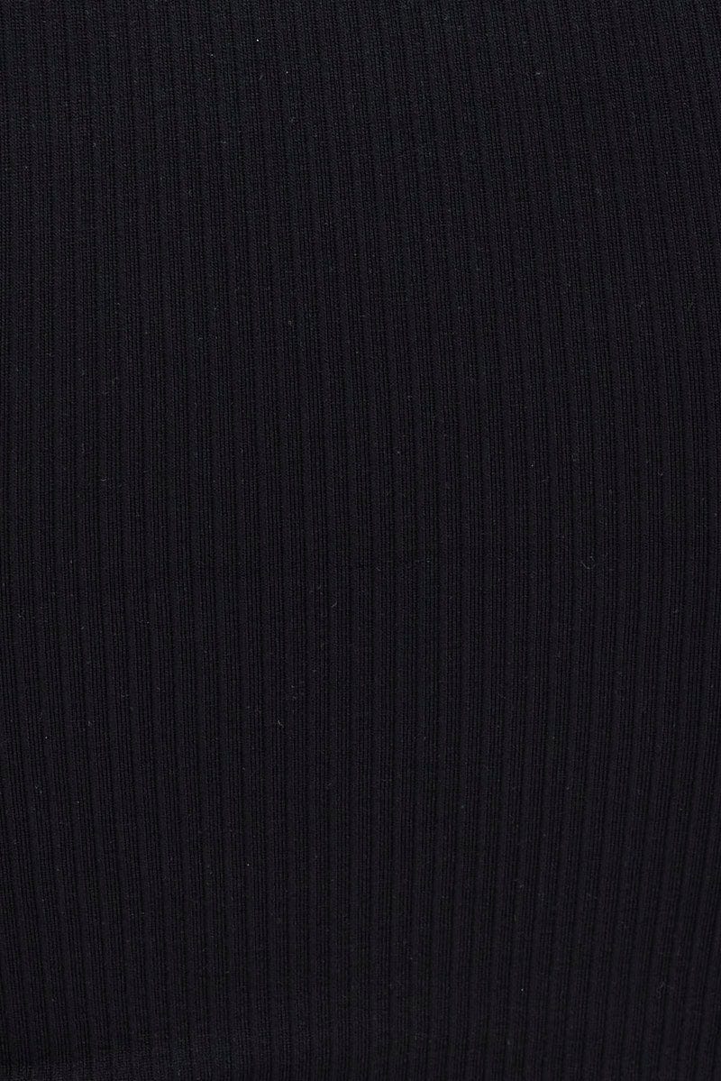 Black T Shirt Short Sleeve Scoop Neck Seamless