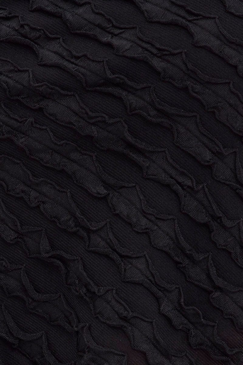 Black Scarf Top Backless