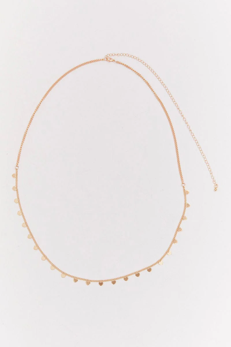 Gold Heart Detail Belly Chain