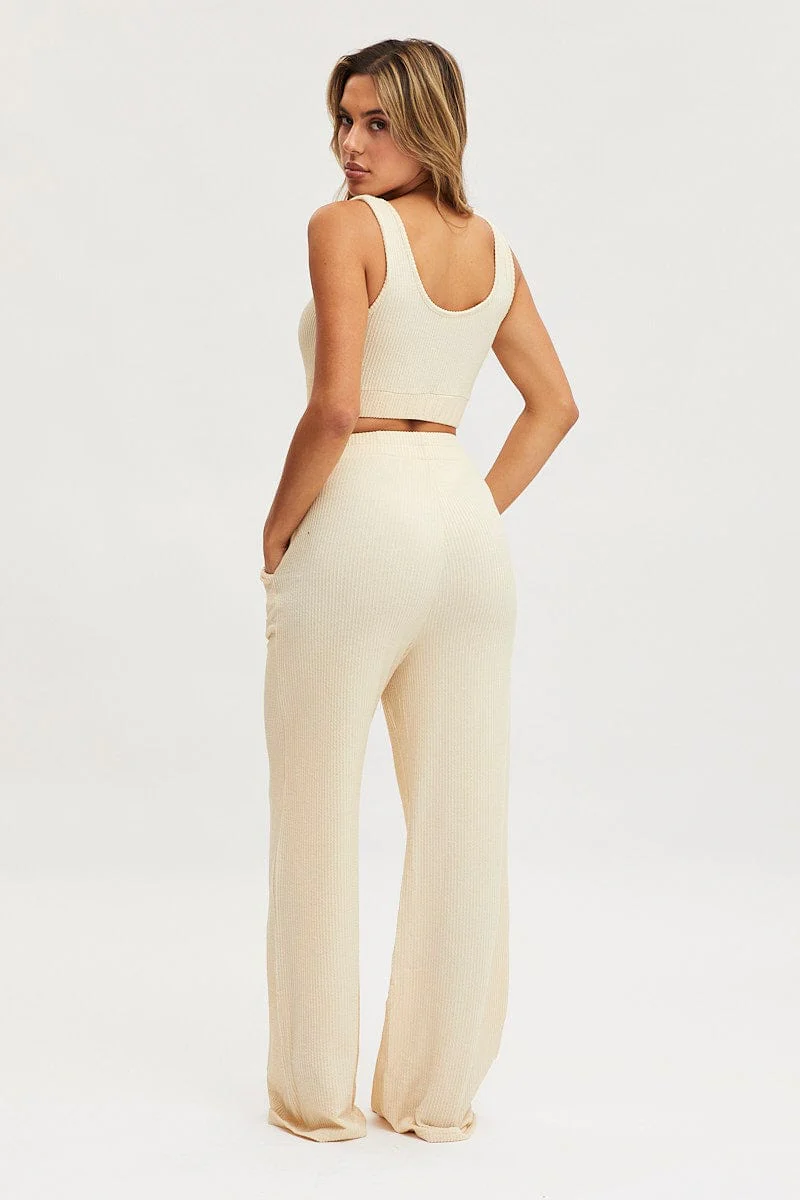 Brown Jersey Loungewear Sleeveless