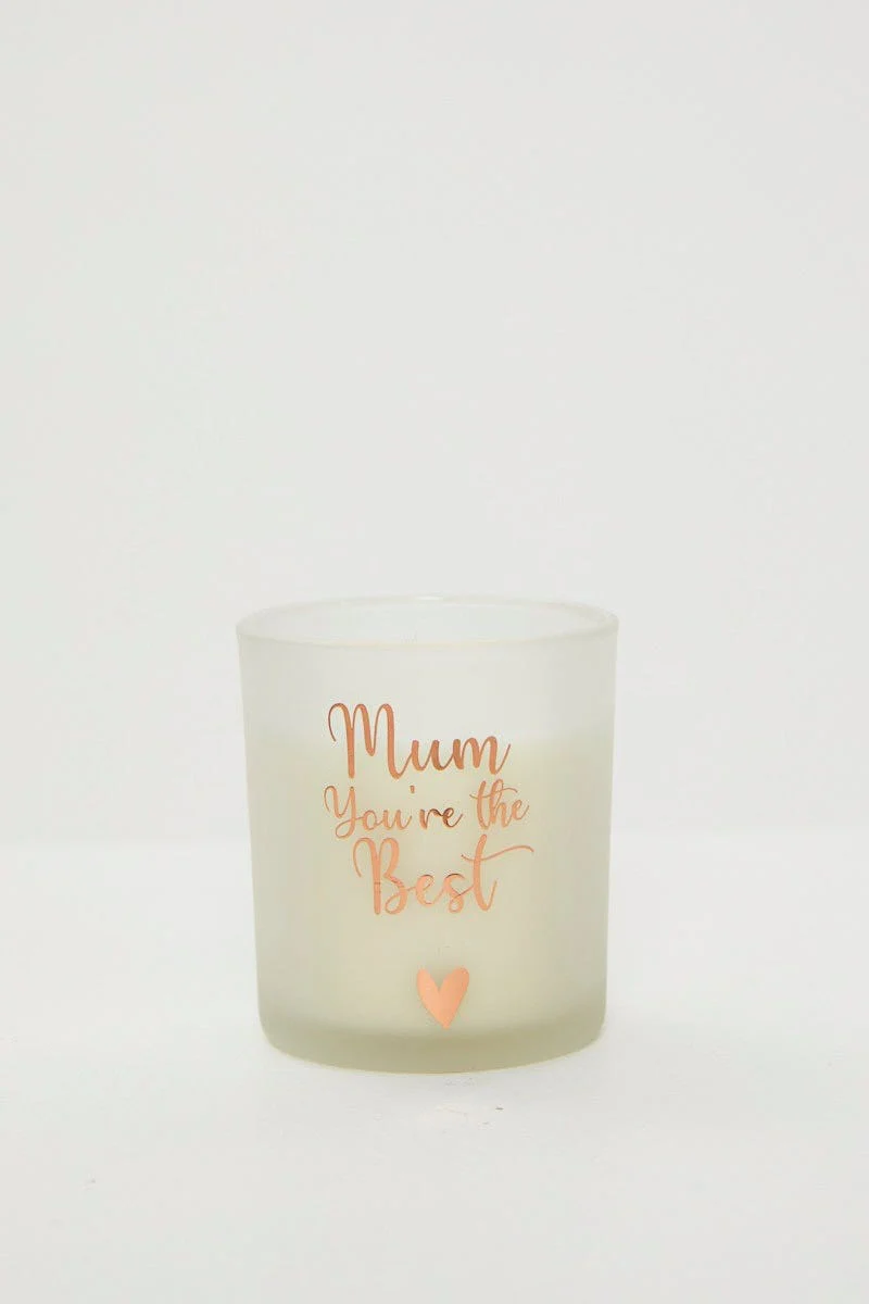 White Mothers Day Candle In A Box