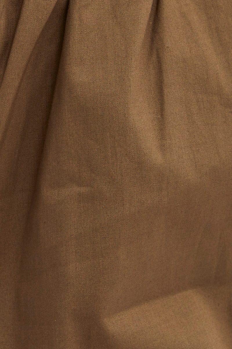 Green Wide Leg Cargo Pants High Rise