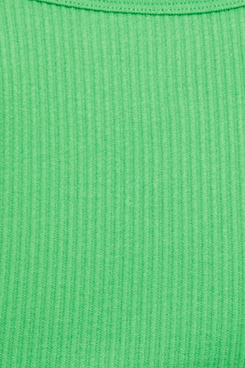 Green Seamless Rib Tank Top