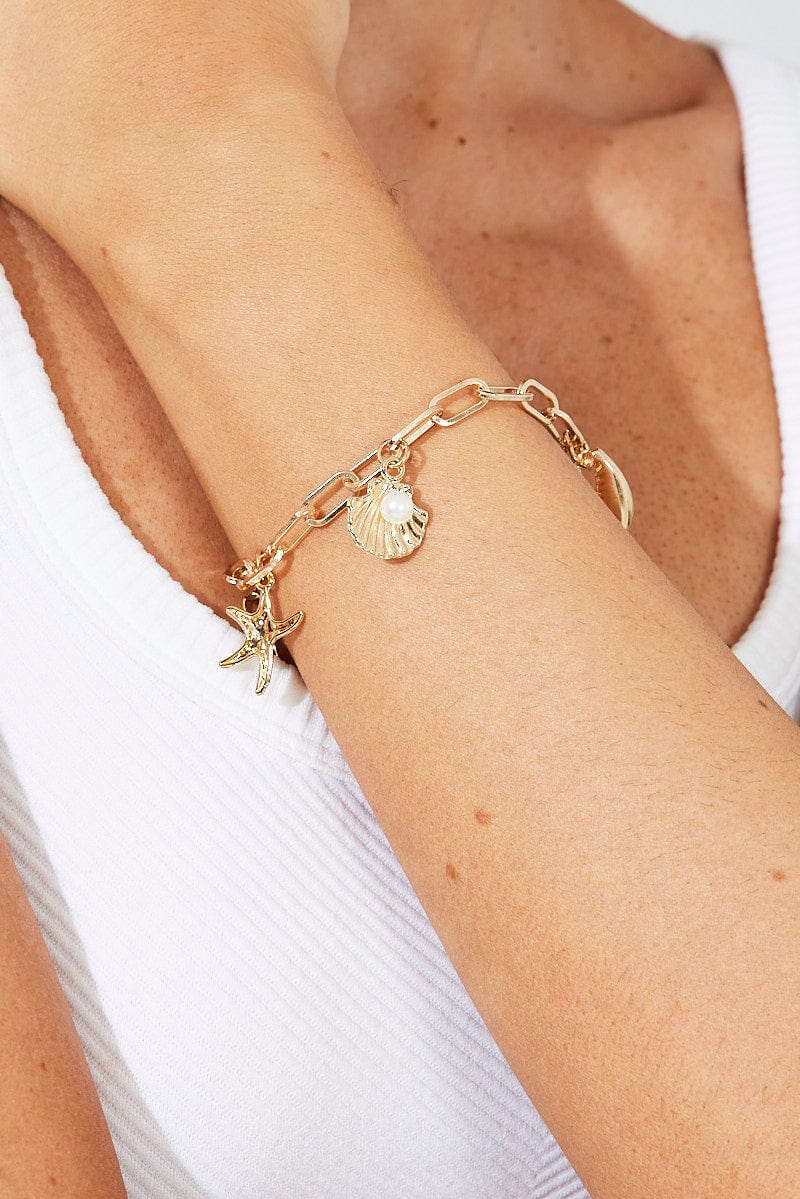 Gold Shell Bracelet