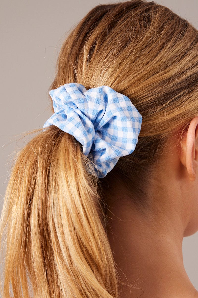 Blue 3 Pack Scrunchies