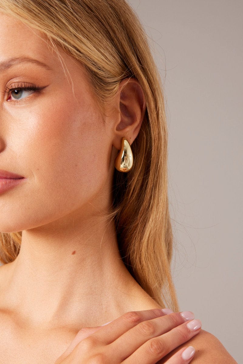 Gold Teardrop Earrings