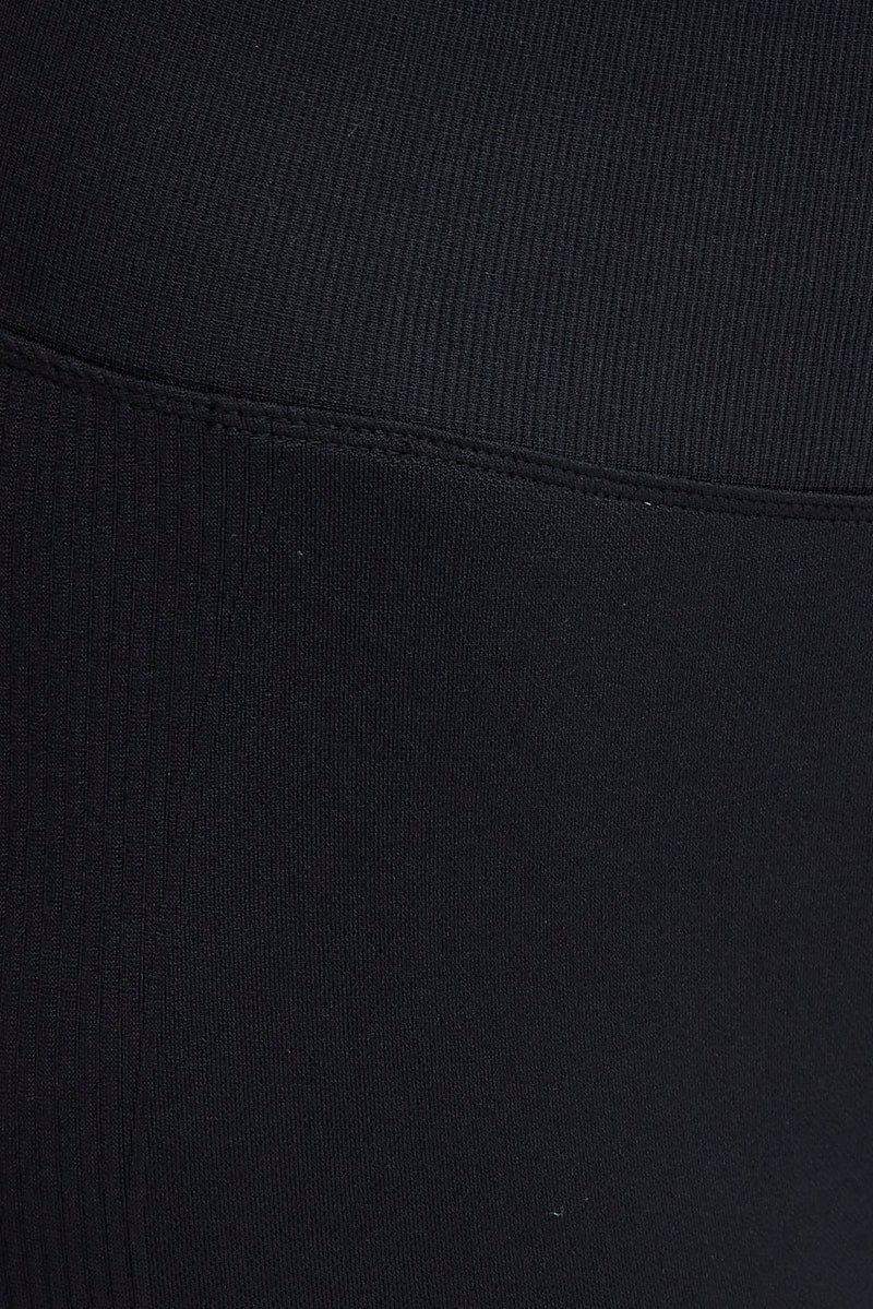 Black Seamless Top And Legging Activewear Set