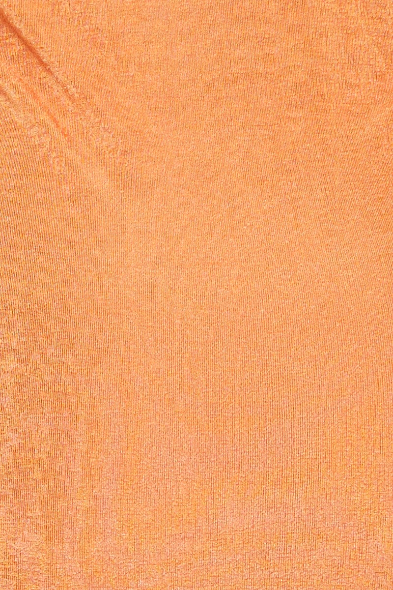 Orange Cocktail Party Dress Mini