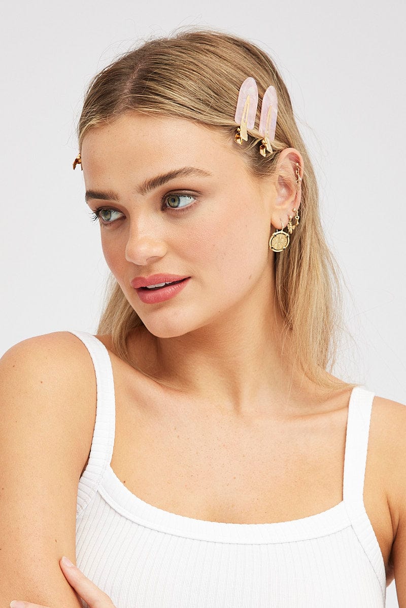 Pink 2 Pack Hair Clip