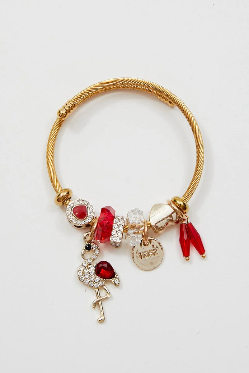 Red Charm Bracelet