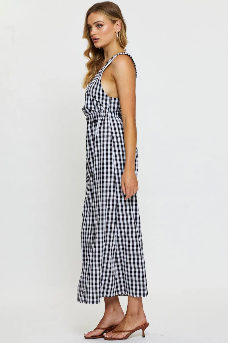 Check Maxi Dress Sleeveless