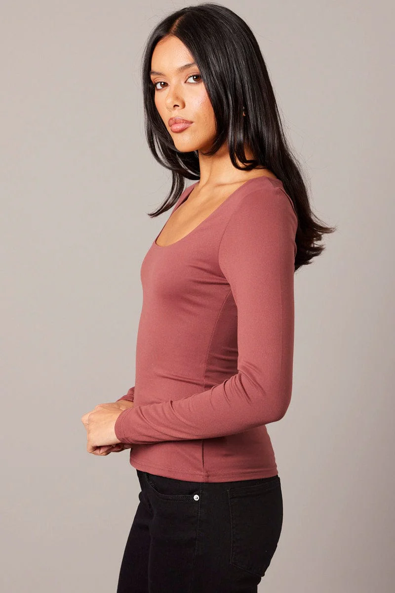 Brown Supersoft Top Long Sleeve