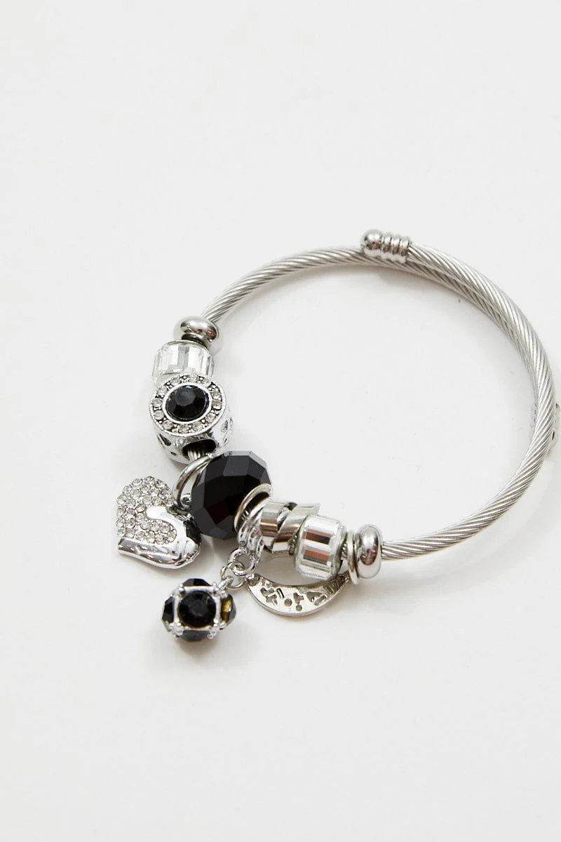 Black Charm Bracelet