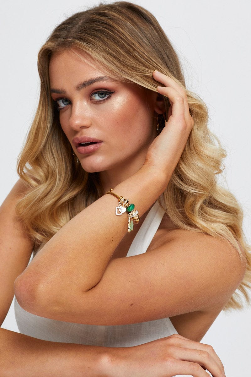 Green Charm Bracelet