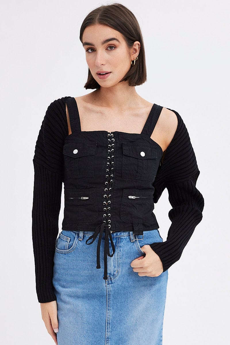 Black Knit Shrug