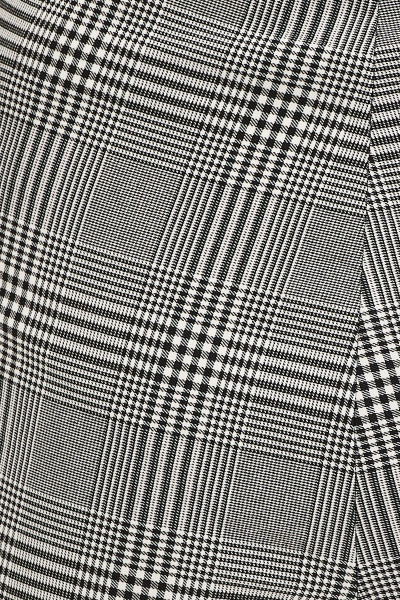 Check Flare Pants High Rise