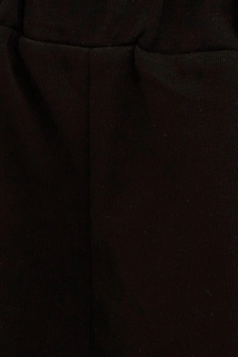 Black Crop Top Loungewear Set