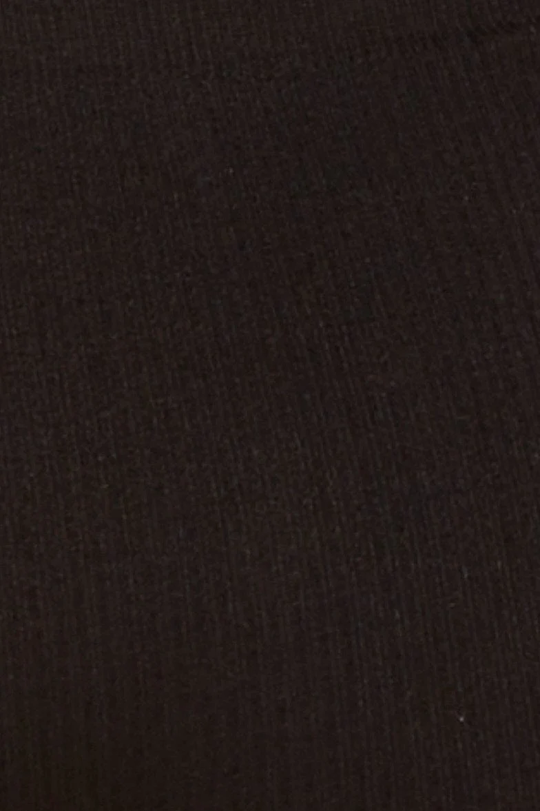 Black Nico Seamless Rib Straight Neck Crop Top