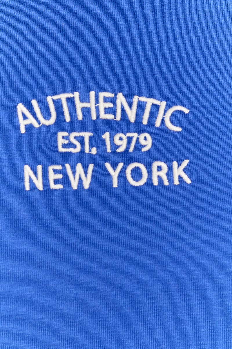 Blue Graphic Top Short Sleeve