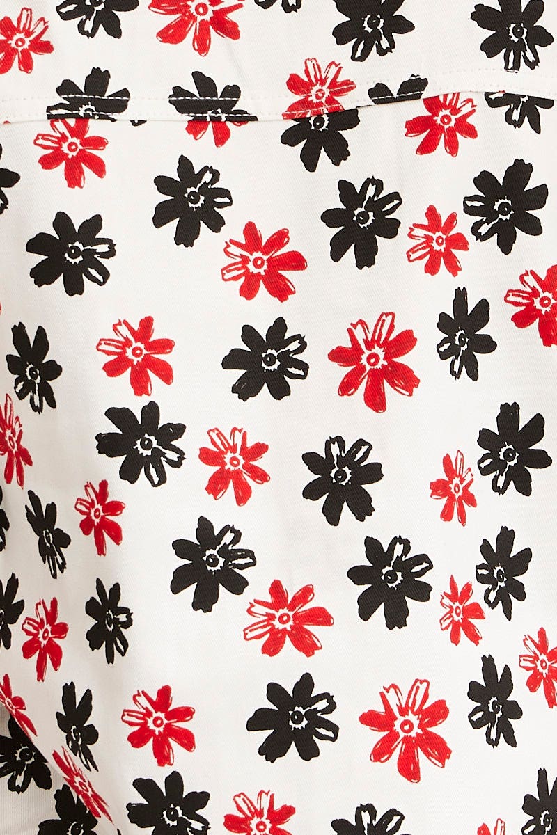 Print Crop Jacket Long Sleeve