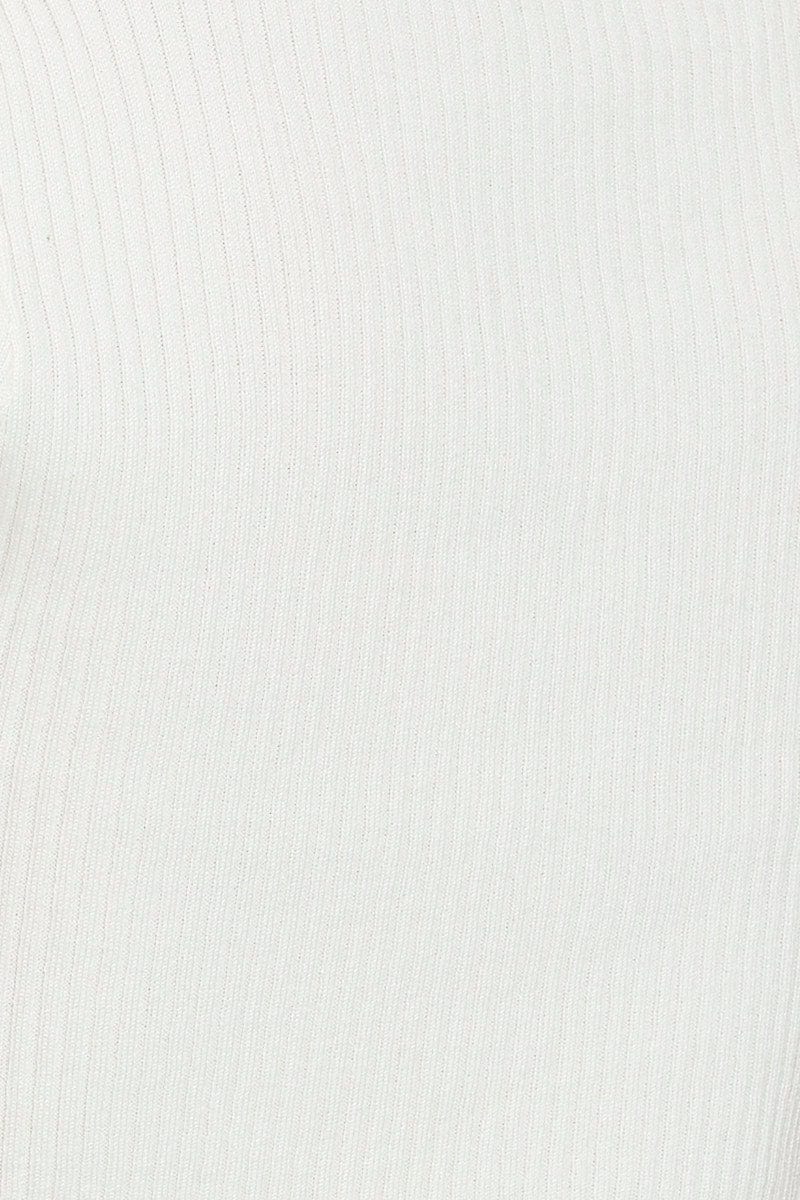 White Knit Cardigan Short Sleeve