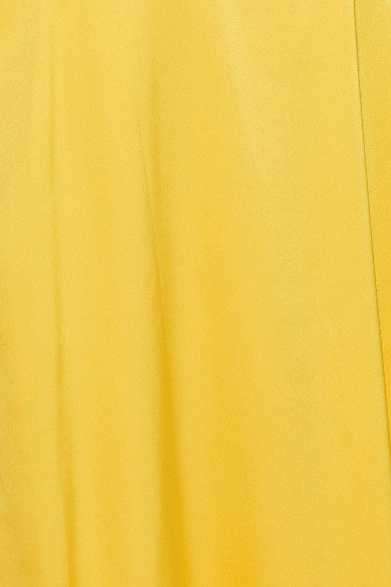 Orange Midi Dress Satin