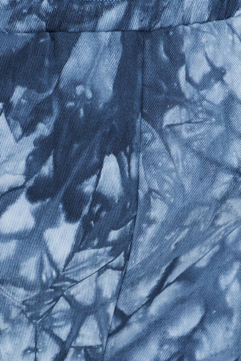 Multi Tie Dye Wide Leg Jean