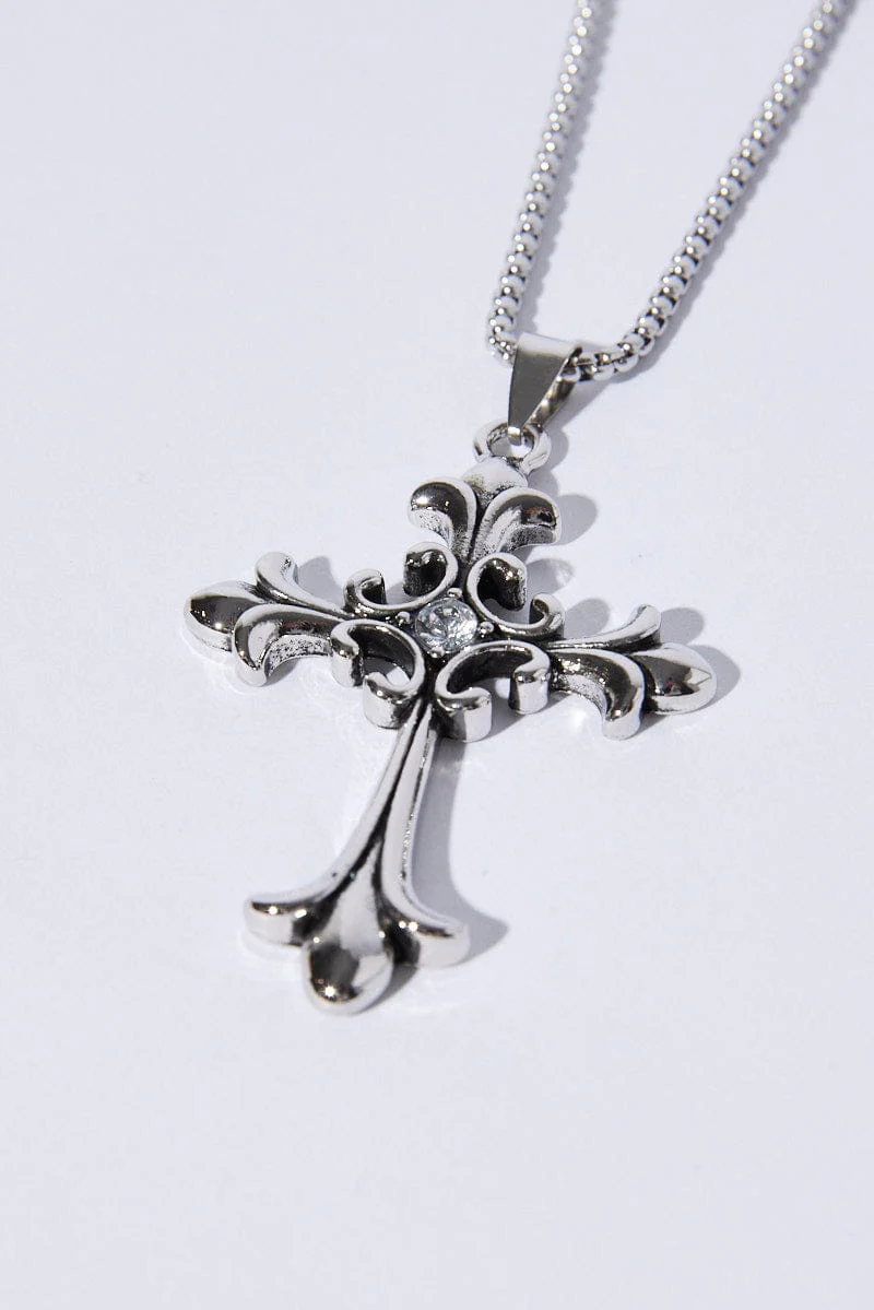 Silver Cross Necklace