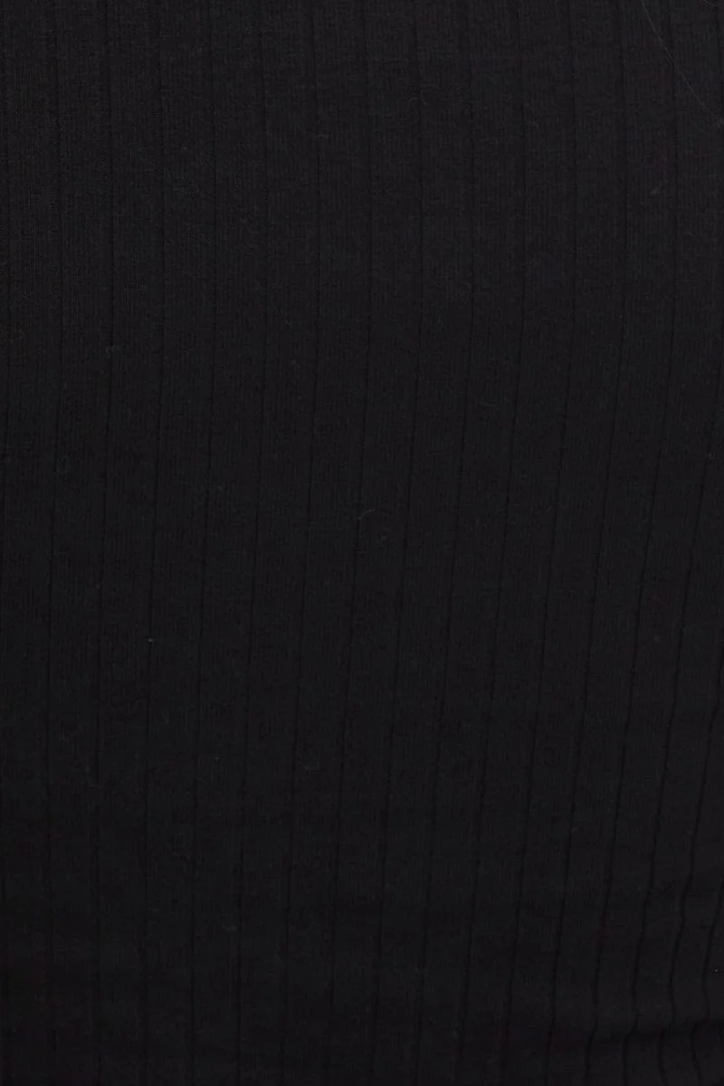 Black Crop Top Long Sleeve