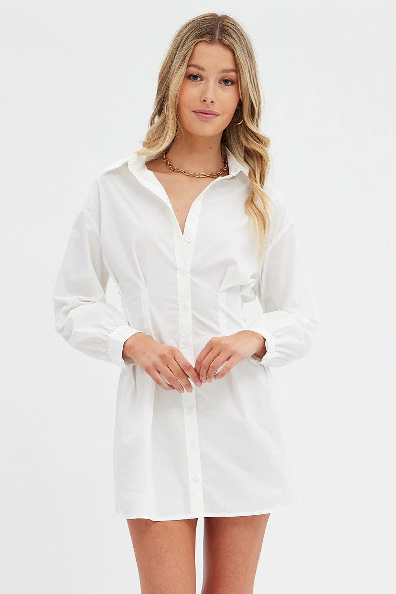White Shirt Dress long Sleeve