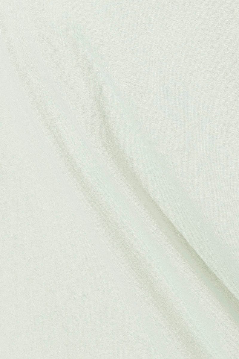 Green Oversized T Shirt Short Sleeve Crew Neck