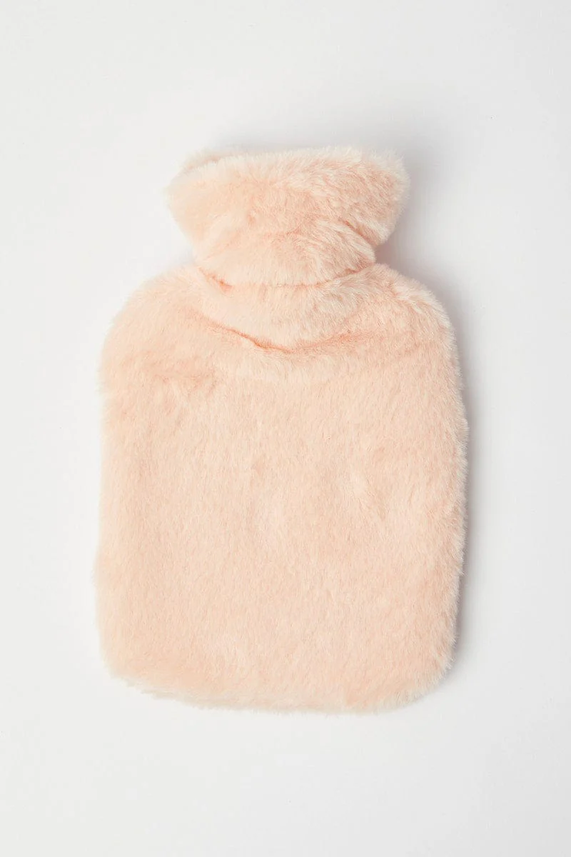 Pink Fluffy Hot Water Bottle
