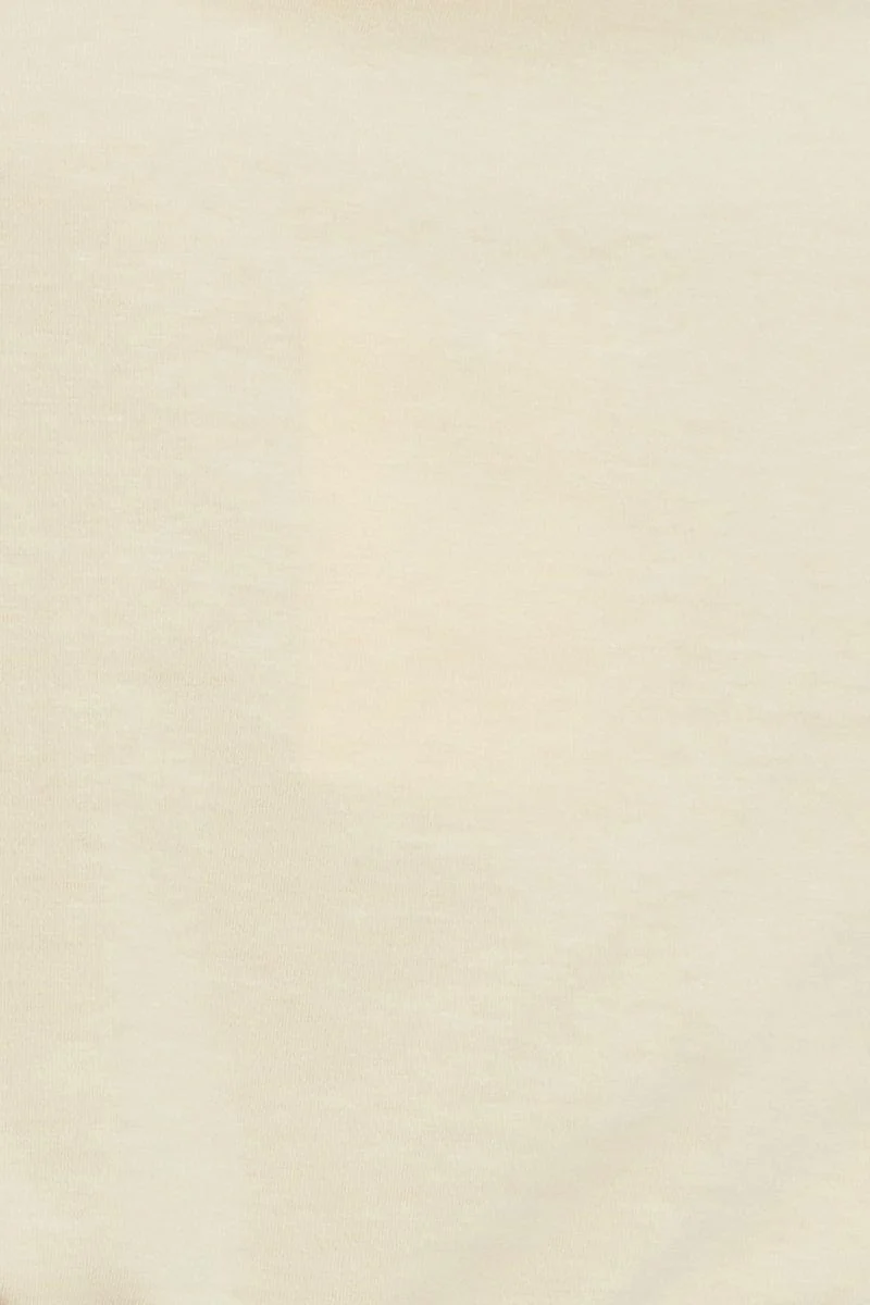 Beige Tie Waist Elastic Hem Crop Top