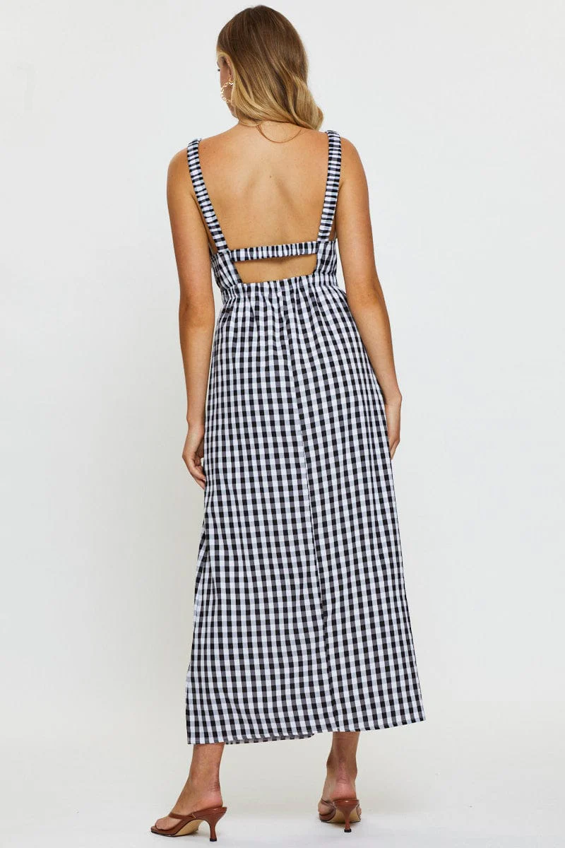 Check Maxi Dress Sleeveless