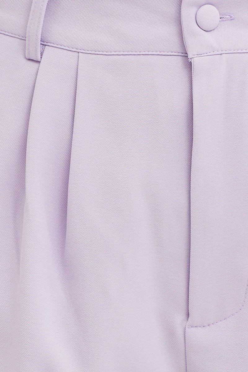 Purple High Rise Shorts