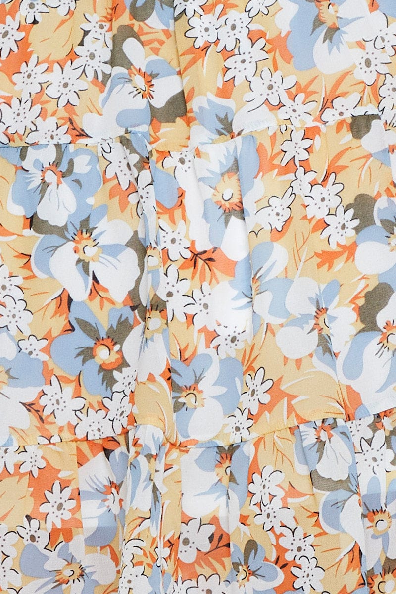 Print Flare Skirt Mini High Rise