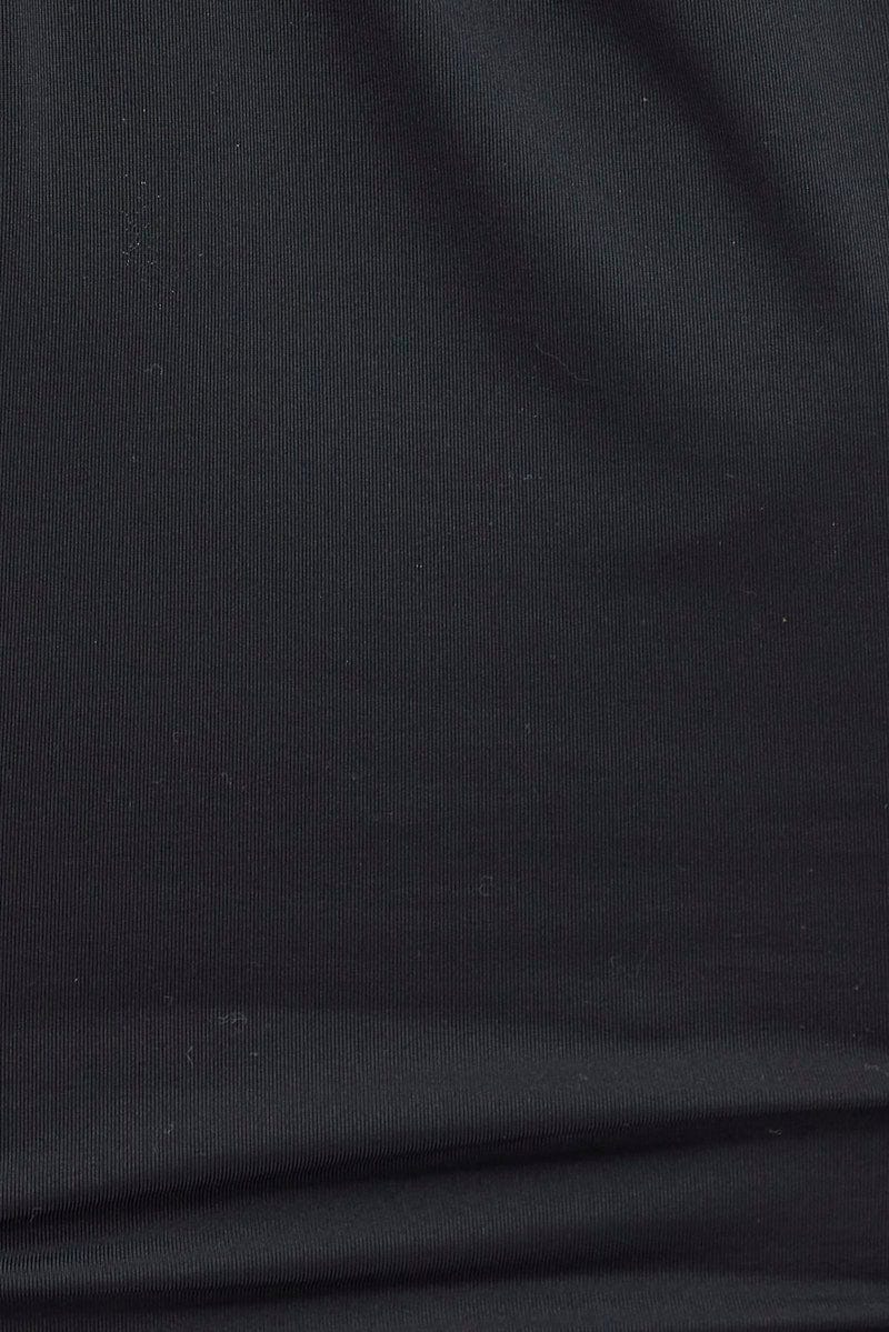 Black Bodysuit Long Sleeve Square Neck