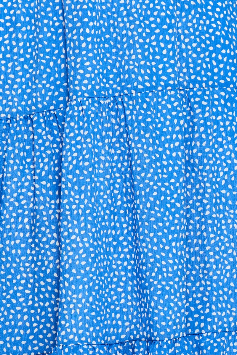 Print Midi Dress Short Sleeve