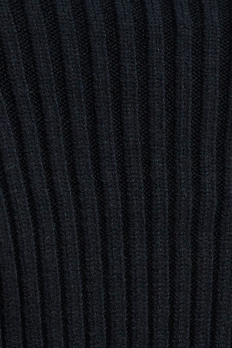 Black Strapless Top And Shrug Knit Set