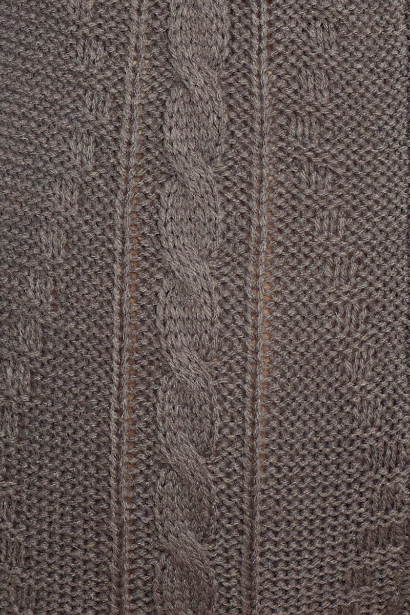 Grey Cable Knit Leggings