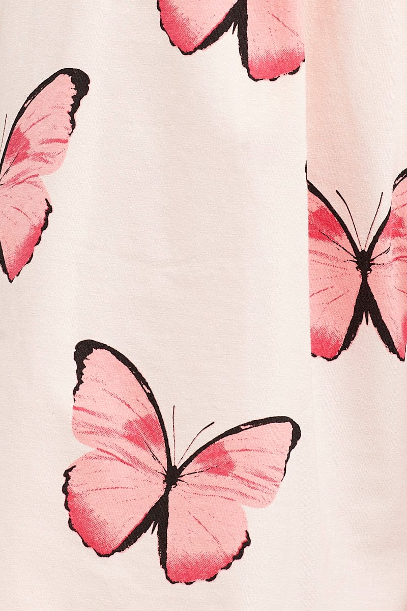 Multi Colour Short Sleeve & Shorts Pj Set