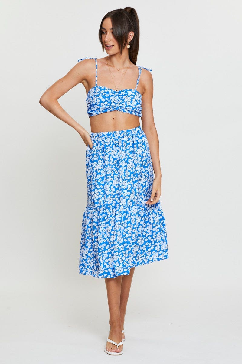 Print Crop Top Sleeveless