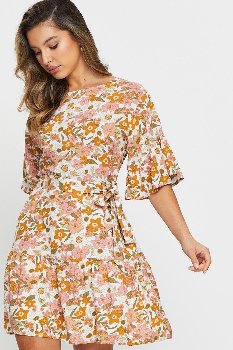 Print Mini Dress