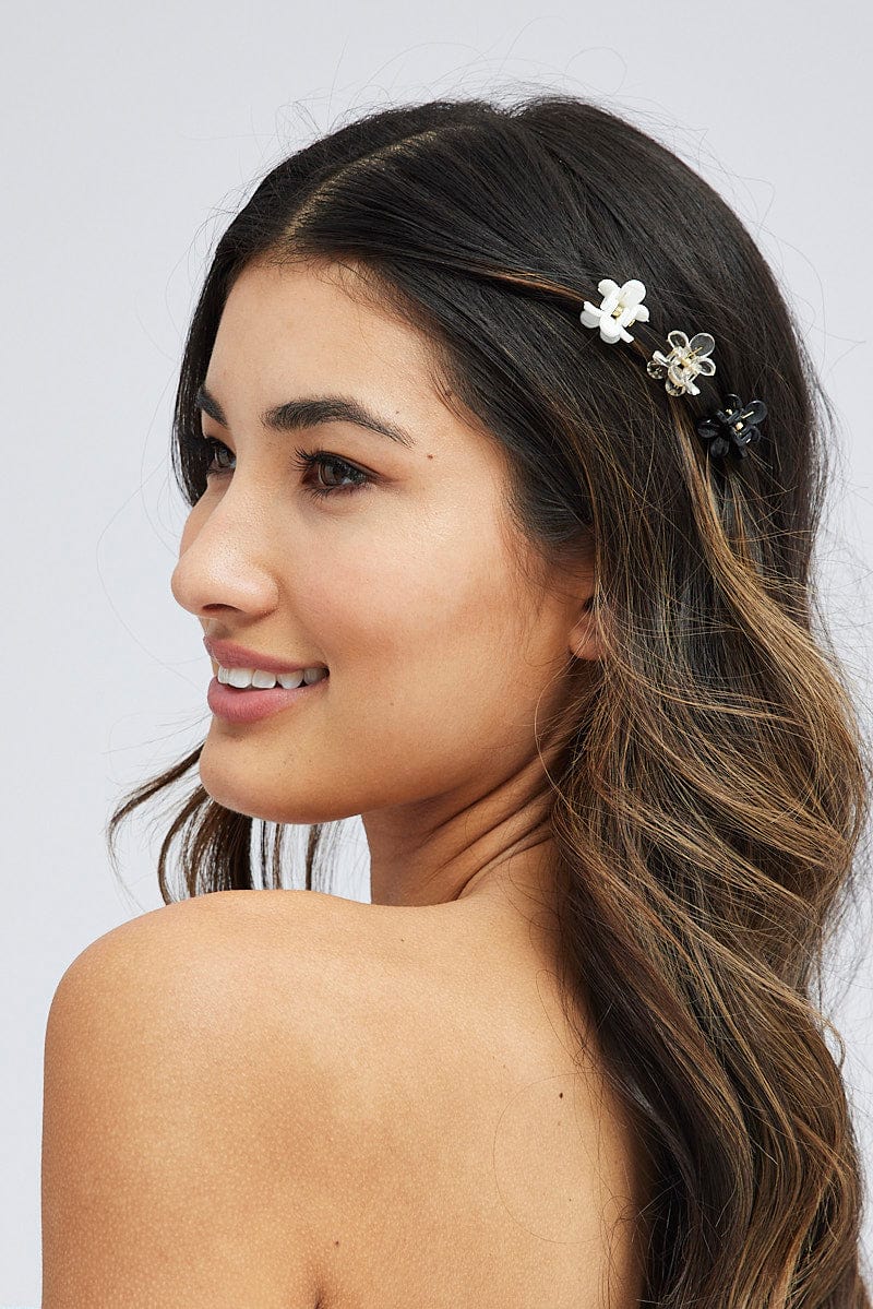 Multi 9 Pack Mini Flower Claw Clips