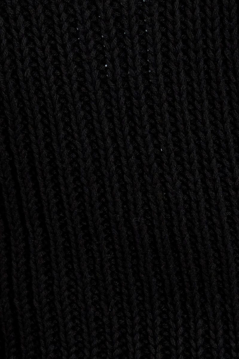 Black Cabled Knit Sleeveless